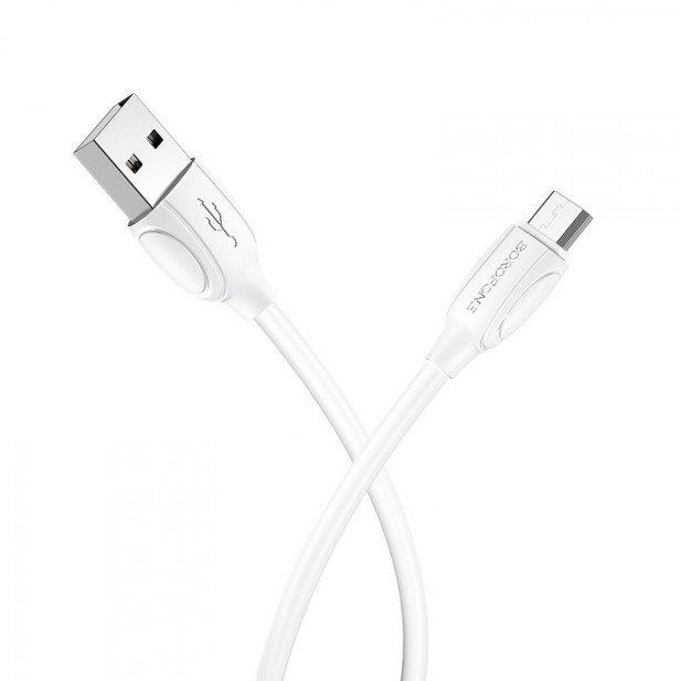 Borofone Bx19 100 cm-es micro usb töltőkábel fehér