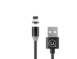 USAMS SJ292USB01 Mágneses Lightning töltőkábel, fekete