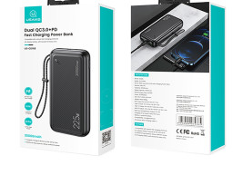 USAMS 20KCD16801 20.000 mAH powerbank PD gyorstöltő és QC3.0 bemenettel 22,5W