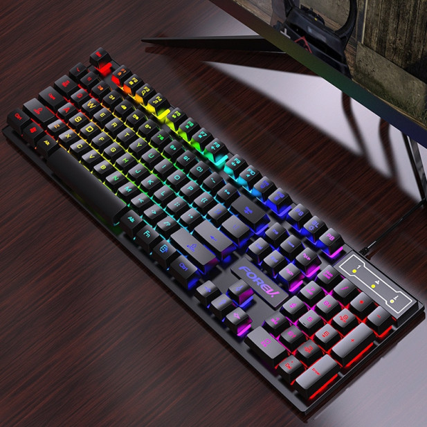 FOREV magyar nyelvű RGB gamer billentyűzet egérrel