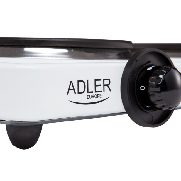 Adler AD6504 2 személyes főzőlap, 185mm-es és 155mm-es főző felület, 2500W, Fehér