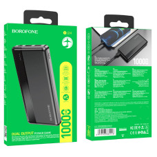 BOROFONE BJ24 10.000MAH POWER BANK, LED TÖLTÉSJELZŐVEL, TYPE-C ÉS MICRO PORTTAL, 2 USB