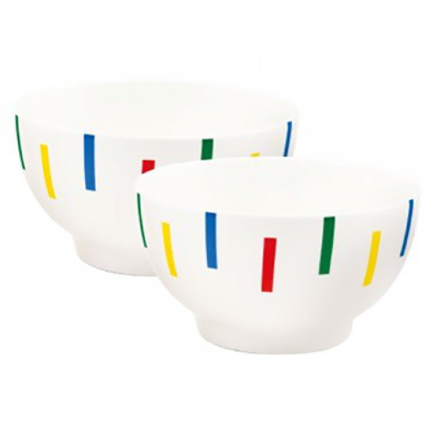 Benetton BE-0859 2 db reggeliző tál,  Rainbow Collection 500 ml