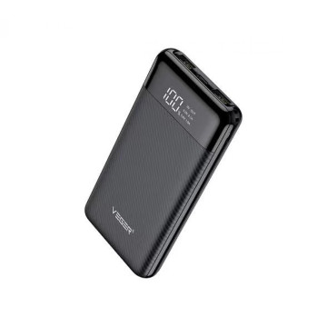 VEGER VP1087 Power bank , fekete, 10.000mAh,5V-2a, 3 usb és 1 type-c kimenettel. LED kijelzővel