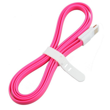 ITOTAL CM2643P USB-Micro USB Lapos Adat és Töltőkábel, Pink 