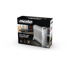 MESKO MS7806 11 Tagú Olajradiátor, 1200W, Fehér