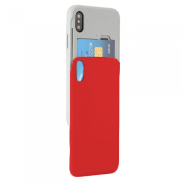 Mercury SSBIPXR iPhone X Kártyatartós Védőtok, Piros