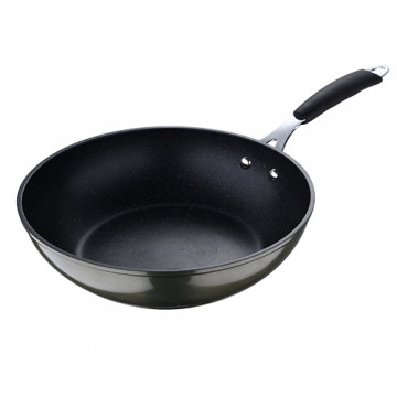 Bergner Midnight kovácsolt alumínium wok,  28x8cm indukciós