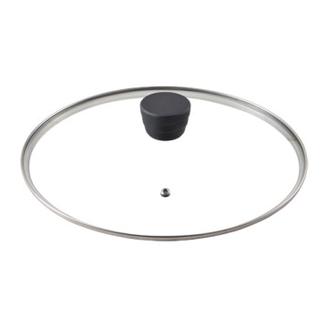Bergner Retro öntött alumínium mély serpenyő 28x6cm indukciós,  üvegfedővel