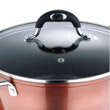 Bergner Pandora 5 részes  márvány bevonatú edényszett,  indukciós (lábas 24x11cm , lábas 20x8,5cm,  24cm átmérőjű serpenyő)