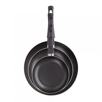 Bergner Reeco 3 részes alumínium serpenyő szett,  (20+24+28cm)