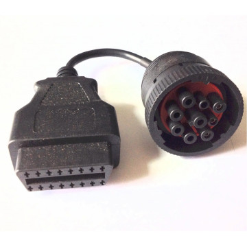 9 Pin deutsch J1939 (Female) to OBD OBD2 (Female) Adapter teherautó diagnosztikai átalakító kábel