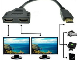 DUAL HDMI kábel HDMI elosztó - Ugyanaz a kép több kijelzőn