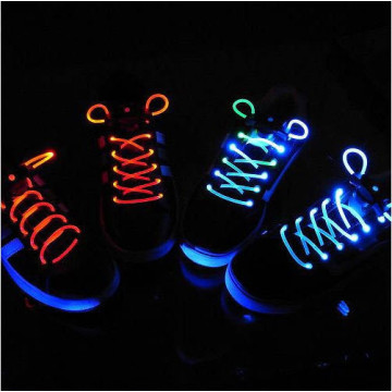 Világító cipőfűző, LED cipőfűző 1 pár Piros