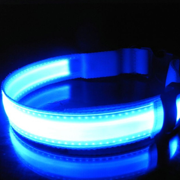 LED kutya nyakörv világító kutyanyakörv Citrom sárga L