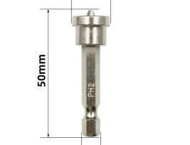 Mágneses csavar rögzítő, Mágneses bitfej (5 db) 50 mm