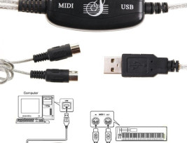 USB MIDI kábel USB MIDI adapter