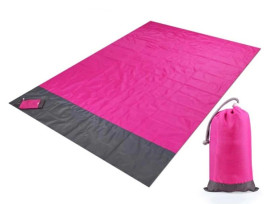 Összehajtható, vízálló strandszőnyeg, piknik takaró Rózsaszín