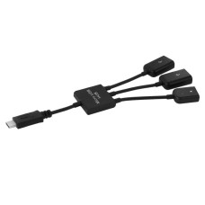 3 az 1-ben Micro USB HUB DUPLA USB 2.0 OTG ADAPTER