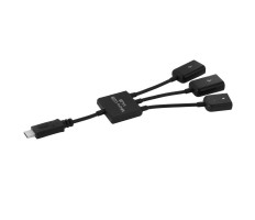 3 az 1-ben Micro USB HUB DUPLA USB 2.0 OTG ADAPTER