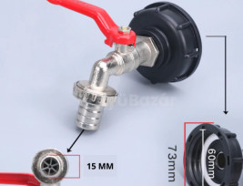 Tartály adapter IBC tartályra S60 × 6 - 15mm-es