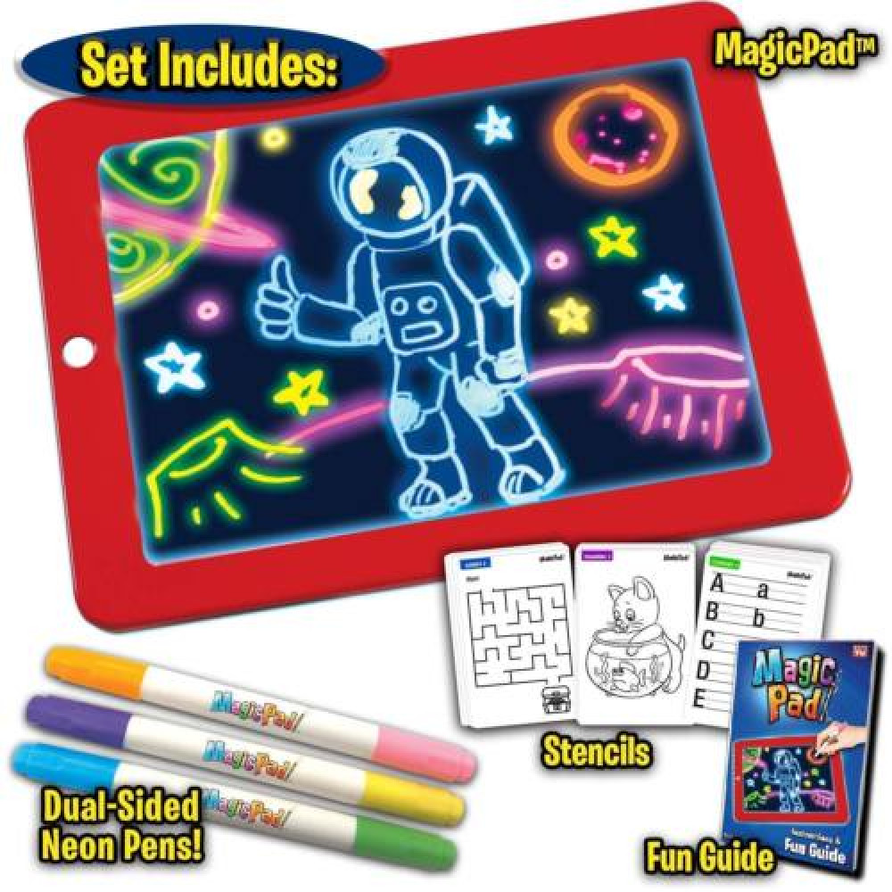 Magic Sketchpad készségfejlesztő, színes, világítós rajztábla, üzenőtábla gyerek