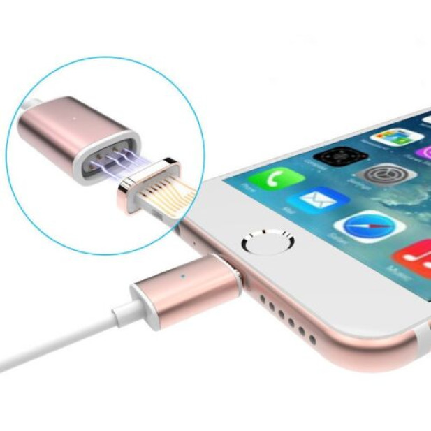 Mágneses USB kábel Android és iPhone készülékekéhez