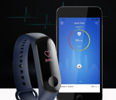 M3 Smart Fitness okoskarkötő pulzus és vérnyomás mérővel - kék színben