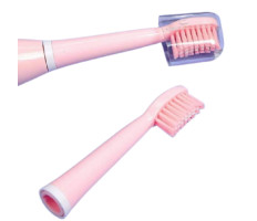 Akkumulátoros - Elektromos fogkefe + 3 fej - Fehér-Pink színben