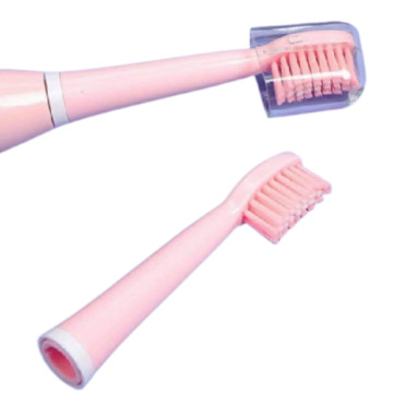 Akkumulátoros - Elektromos fogkefe + 3 fej - Fehér-Pink színben