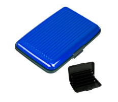 Biztonsági alumínium pénztárca/kártyatartó - Kék - MS-334