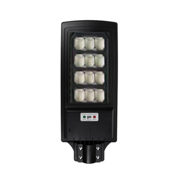 Napelemes utcai LED lámpa távirányítóval,  mozgásérzékelővel  200W + tartókonzol - MS-815