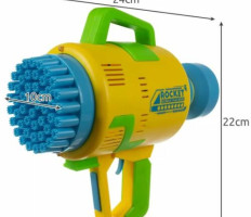 Automata buborékfújó pisztoly gyerekeknek, LED világítással - MS-981