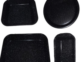 Tapadásmentes márványbevonatú 4 részes sütőkészlet, tepsi szett - RL-4BS