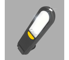 Mágneses steklámpa COB + SMD LED-del, akasztóval - vészjelzővel