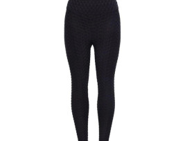 Magas derekú legging - L, Fekete