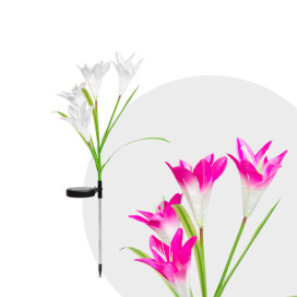 Leszúrható szolár virág - RGB LED - 75 cm - 2 db/csomag
