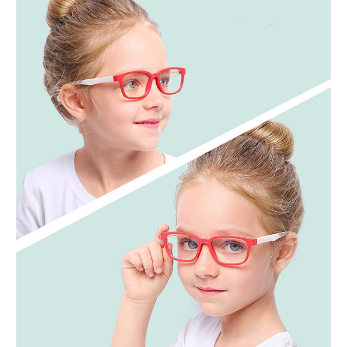 Kékfény-szűrő szemüveg gyerekeknek - Piros-Fehér