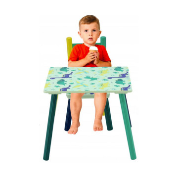 Gyermek asztal 2 székkel - Dínós