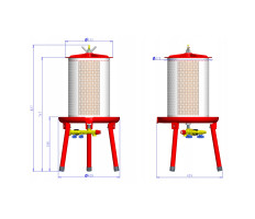 Hidraulikus Prés Rozsdamentes Acélból - 20 liter