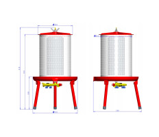 Hidraulikus Prés Rozsdamentes Acélból - 40 liter