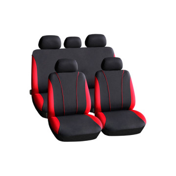 Autós üléshuzat szett - Piros / Fekete - 9 db-os