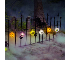 Halloween-i lampion fényfüzér - 7,5 x 150 cm - 2 x AA elemes