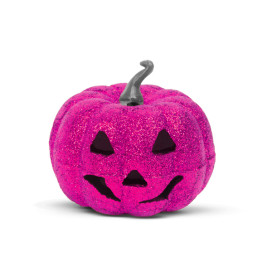 Halloween-i RGB LED dekor - habszivacs tök - lila - 11 cm