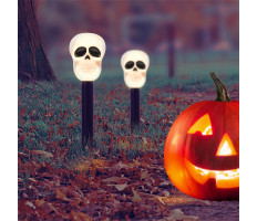LED-es szolár lámpa - Halloween - koponya