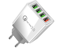 Quick Charge 3.0 4xUSB gyorstöltő adapter