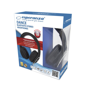 Bluetooth fejhallgató - Esperanza Dance EH213K - Fekete