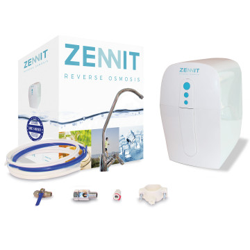Puricom Zennit tartályos 3 lépcsős, fordított ozmózis víztisztító készülék csomag speciális 3 az 1-ben előszűrővel