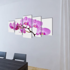 Nyomtatott vászon falikép szett orchidea 200 x 100 cm - utánvéttel vagy ingyenes szállítással