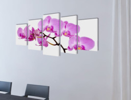 Nyomtatott vászon falikép szett orchidea 200 x 100 cm - utánvéttel vagy ingyenes szállítással